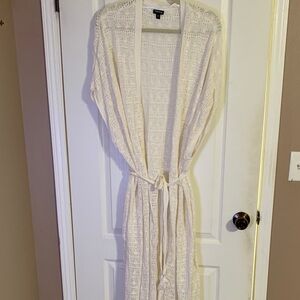 Torrid Ivory Open-Front Knit Shrug